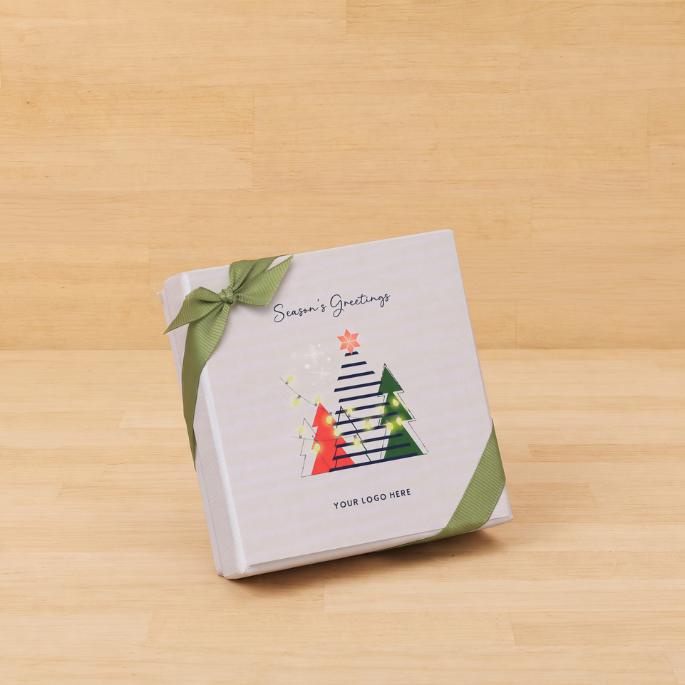 Set of 15 corporate customized season's greetings designed premium chocolate 4p hard box