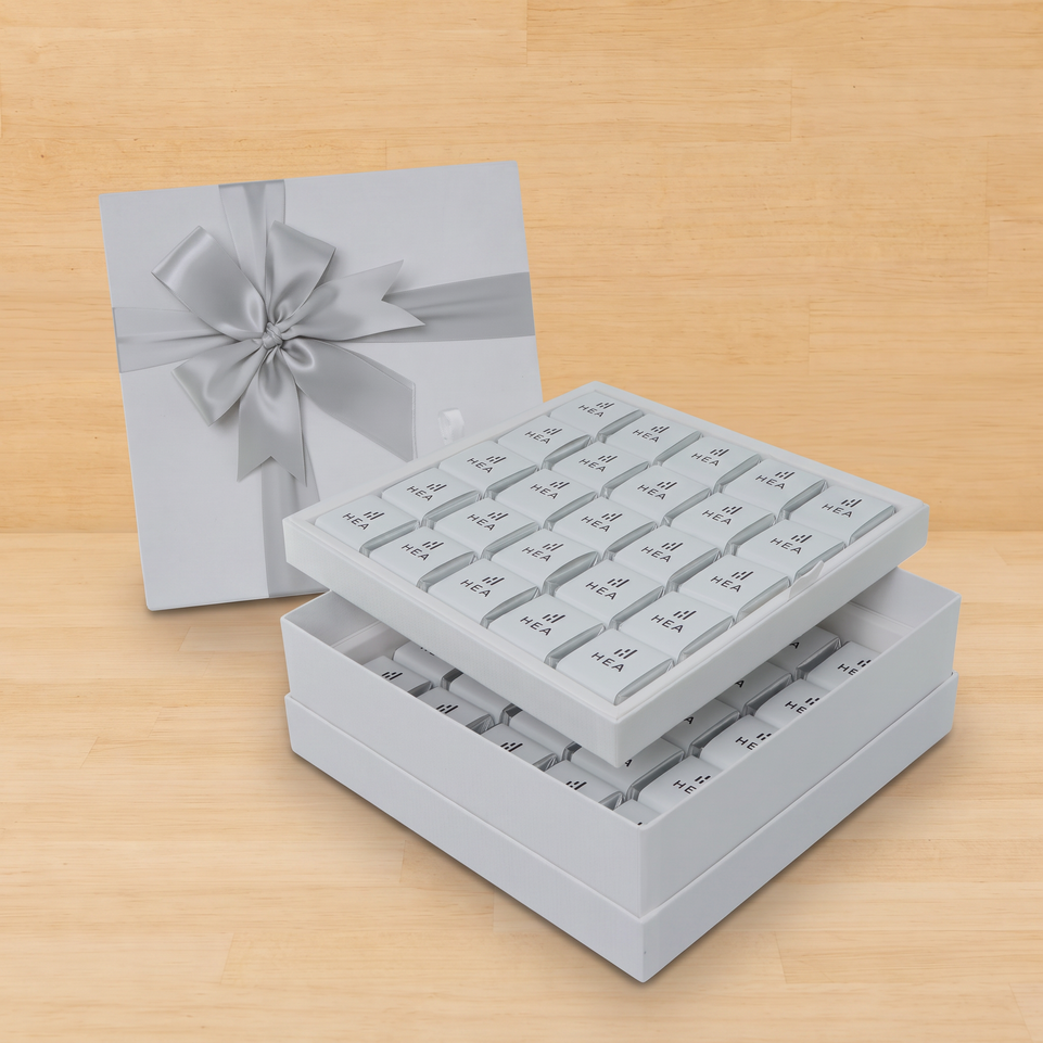 Corporate branded 2-layer chocolate hard box