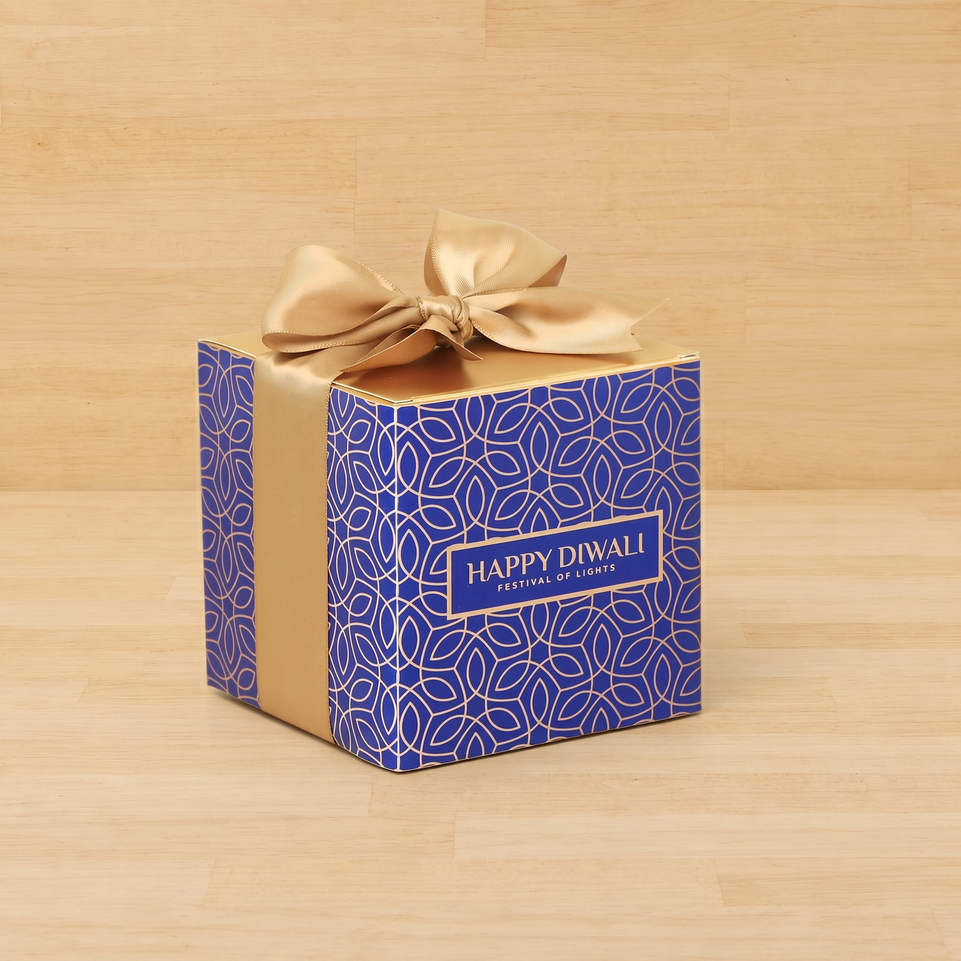 Set of 20 Happy Diwali festival of lights designed premium chocolate cube soft box