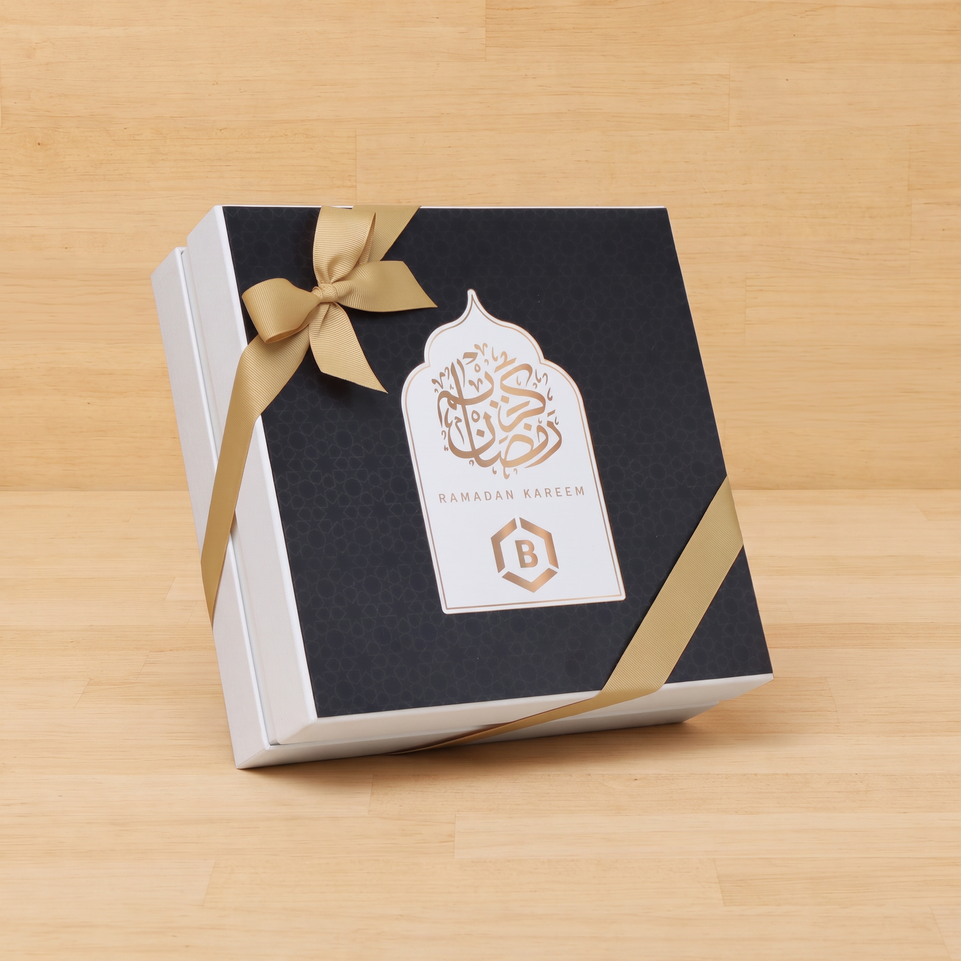 Ramadan customized premium chocolate & dates 2-layer hard box