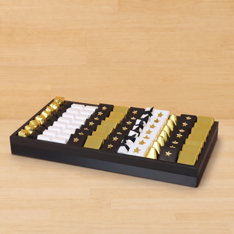Premium medium leather designed chocolate gift tray