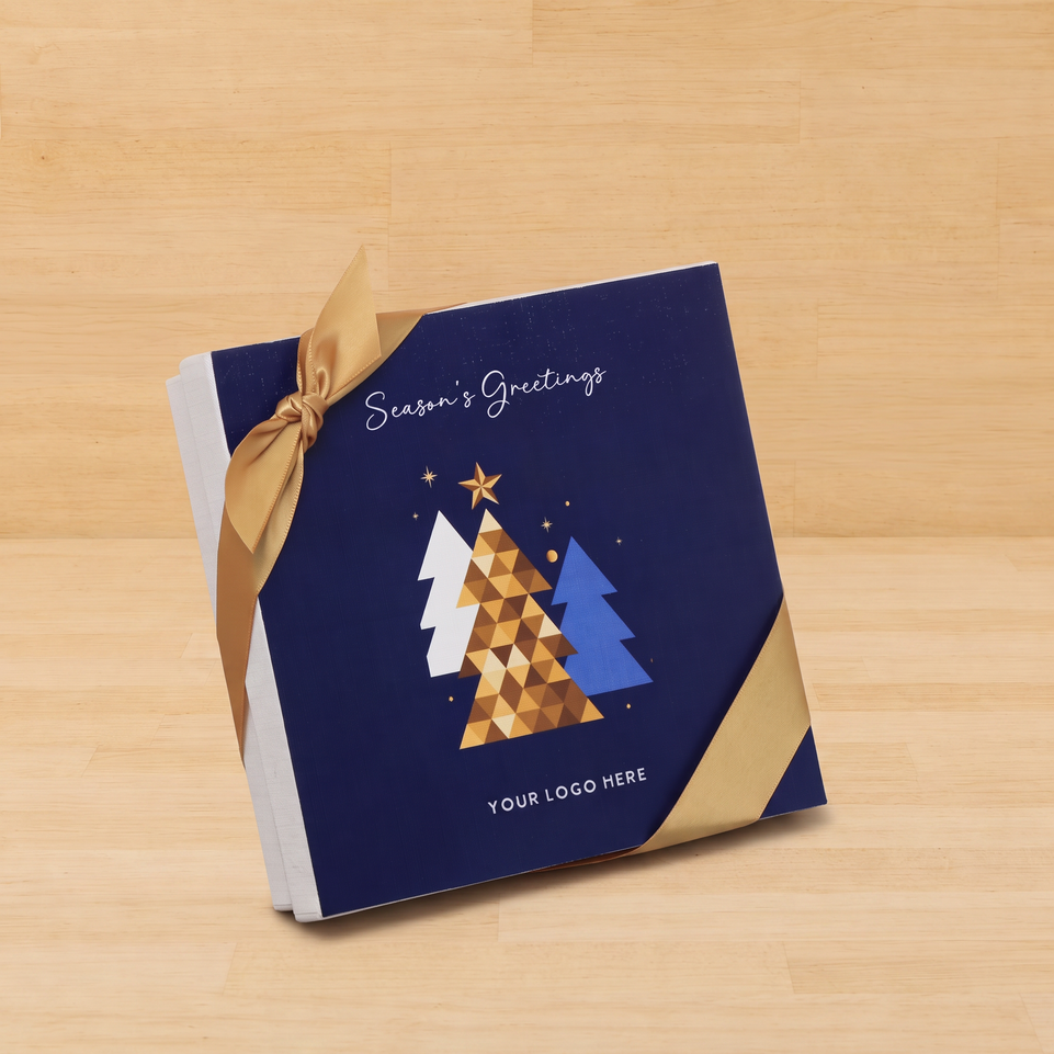 corporate customized season's greetings designed premium chocolate 9p hard box