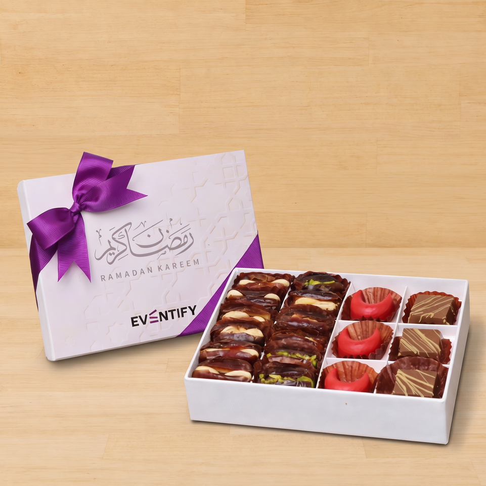 Set of 5 Corporate customized top card Ramadan kareem design 12P hard box