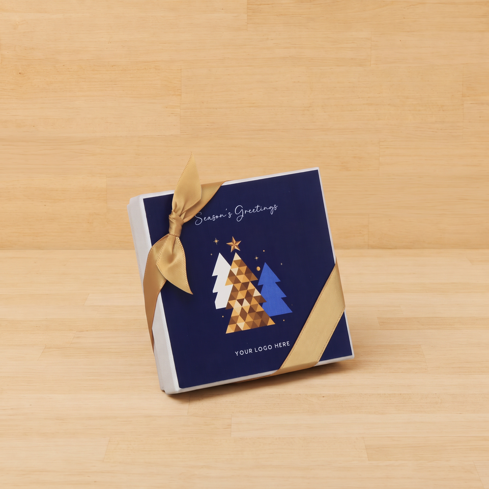 Set of 15 corporate customized season's greetings designed premium chocolate 4p hard box