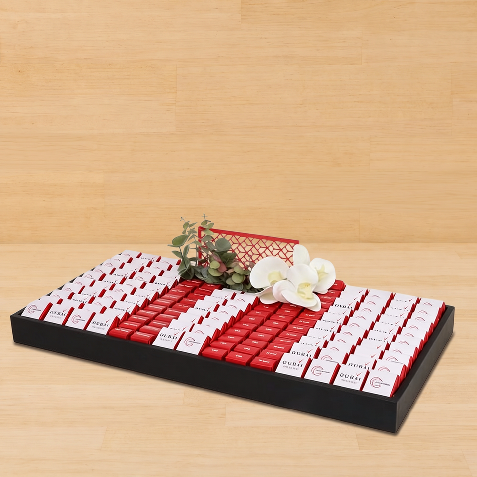 Corporate customized premium chocolate leather large tray