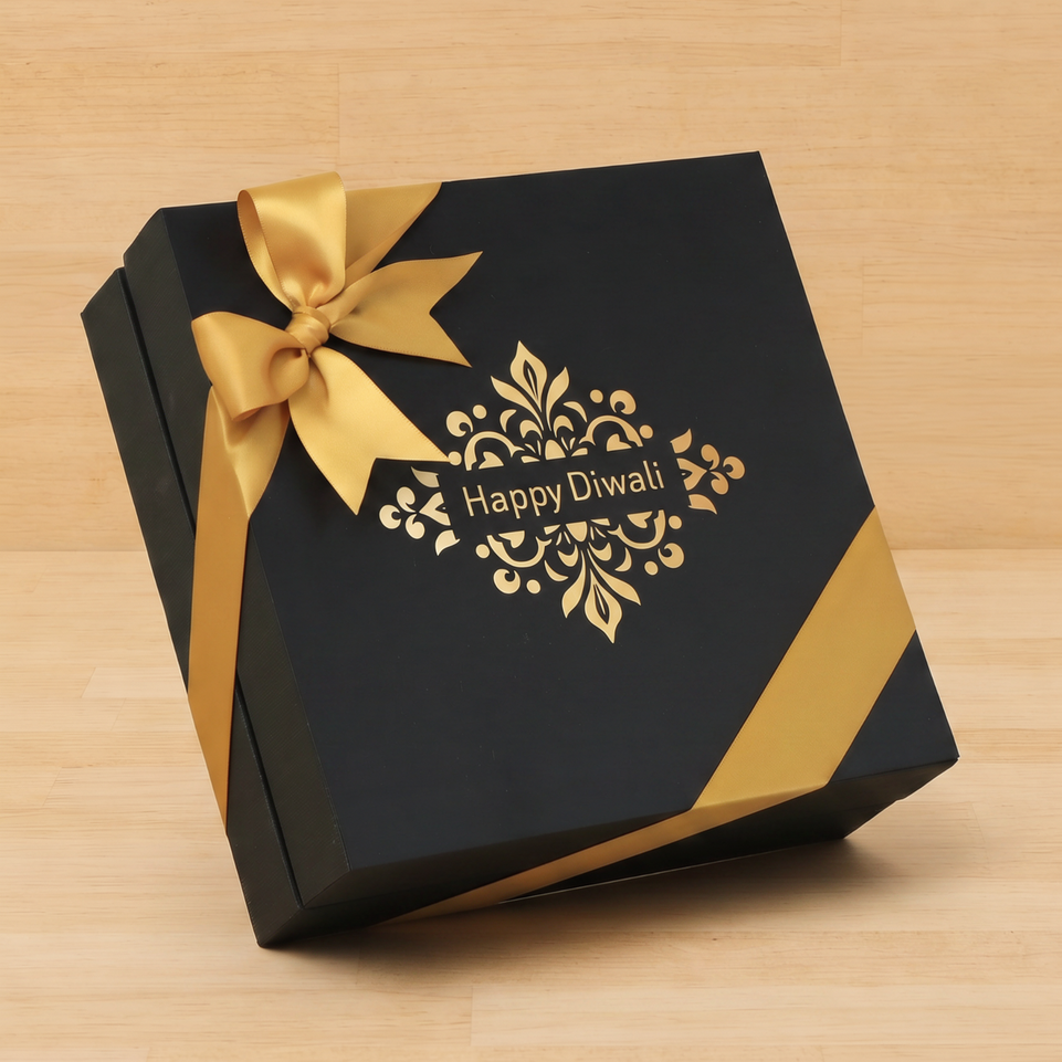 Happy Diwali ornament designed premium chocolate hard box
