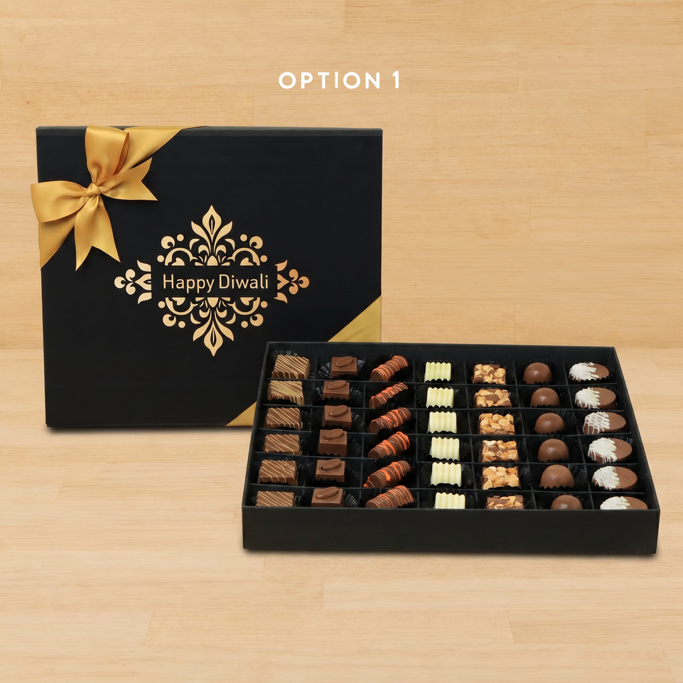 Happy Diwali ornament designed premium chocolate 42P hard box