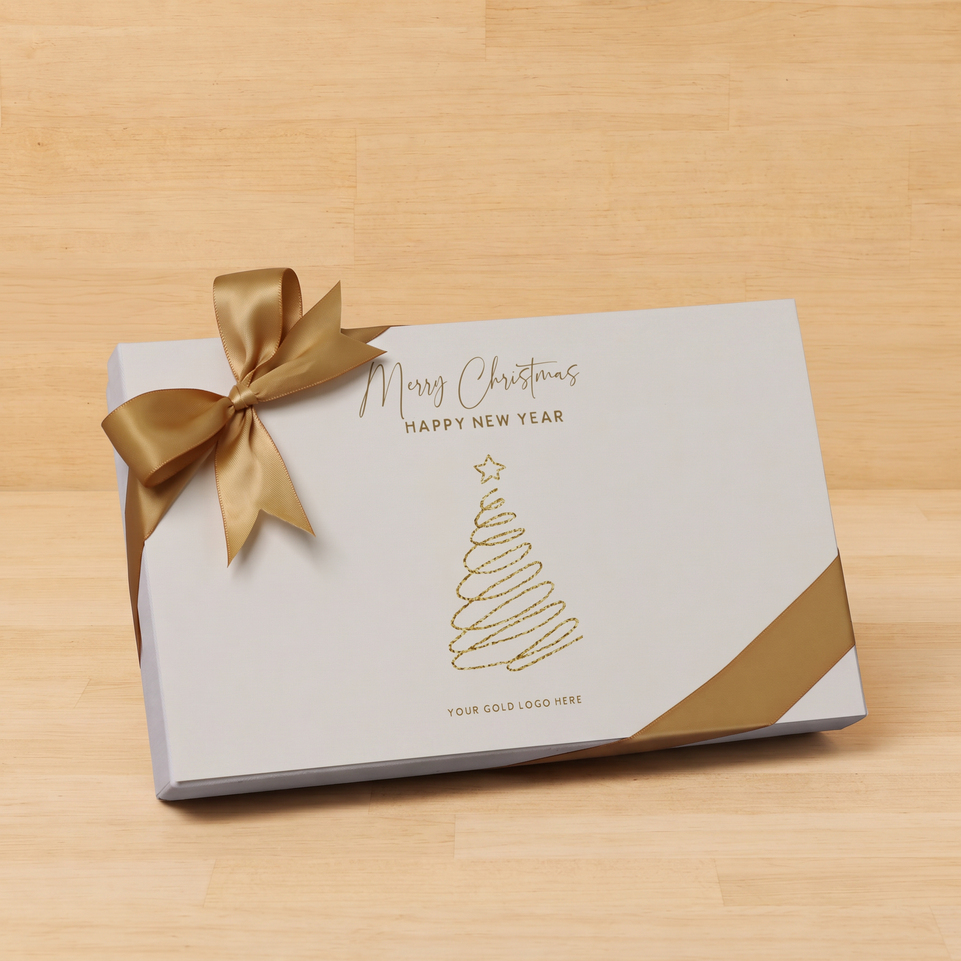 Merry Christmas & happy new year designed premium chocolate 15 piece hard box