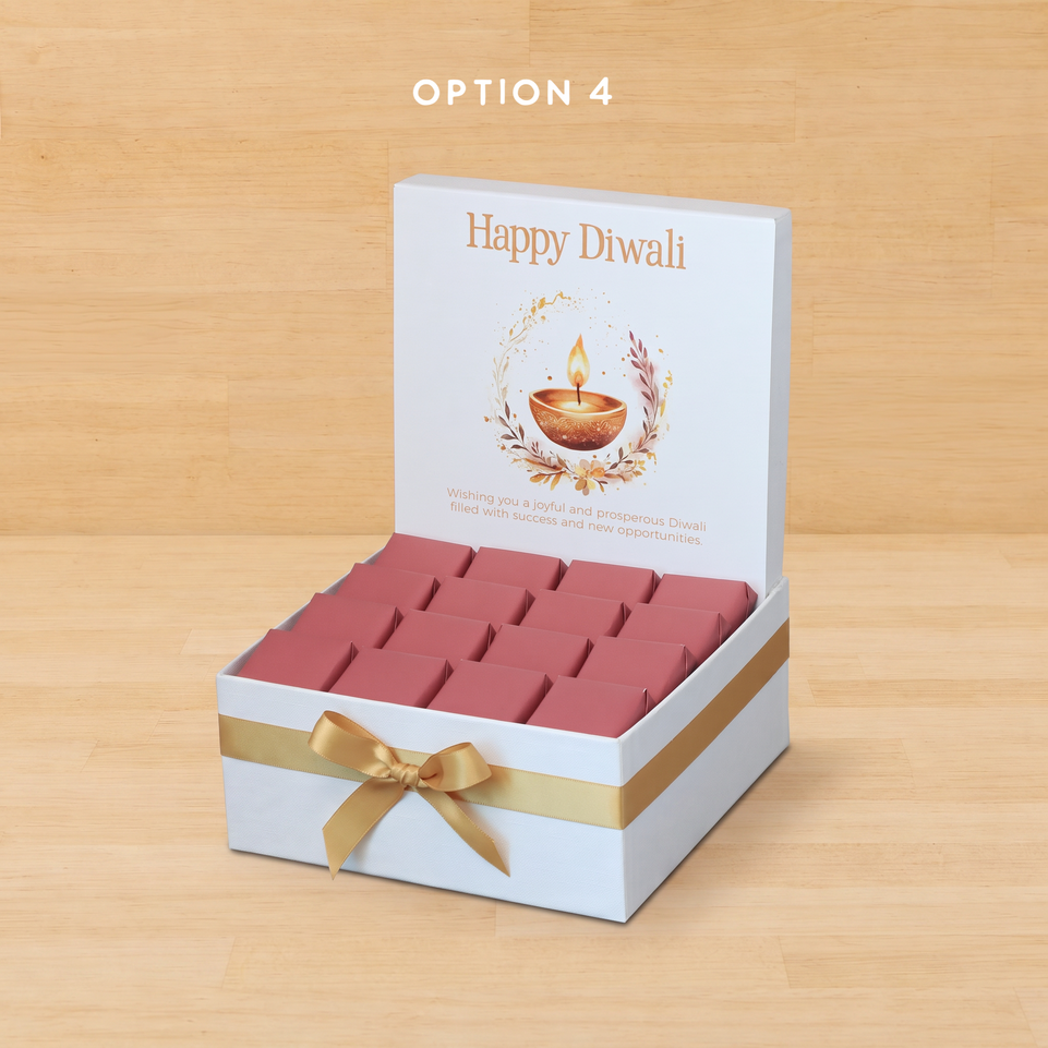 Happy diwali floral radiance designed premium chocolate medium hamper