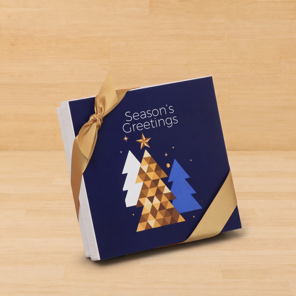 Season's greeting designed premium chocolate 9p hard box
