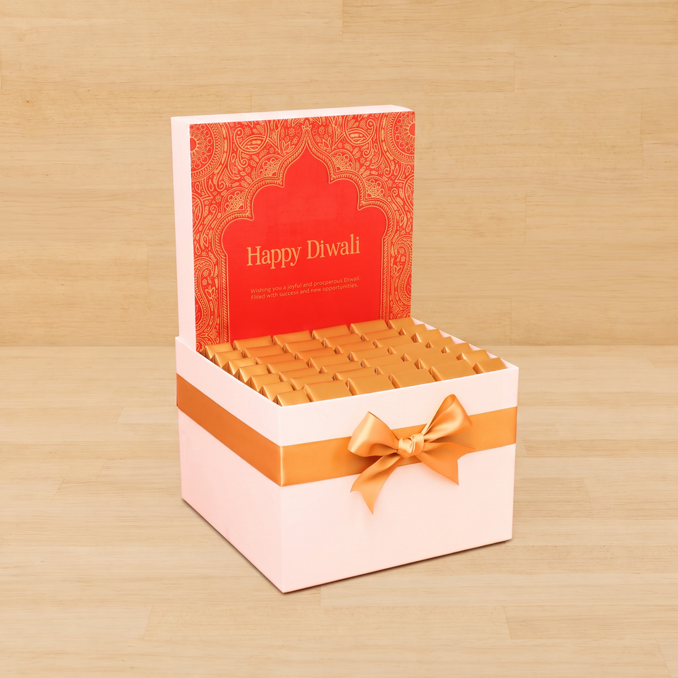Happy diwali festive designed premium chocolate large hamper