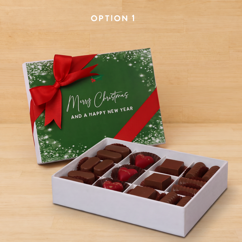 Merry Christmas snow flakes designed premium chocolate 12P hard box