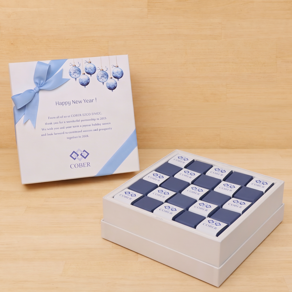 Set of 2 Corporate customized premium chocolate hard box