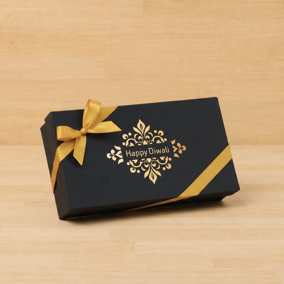 Set of 6 Happy Diwali ornament designed premium chocolate 8P hard box
