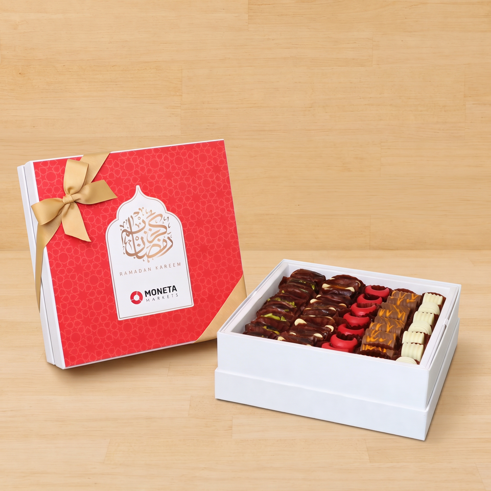 Set of 2 Corporate customized premium chocolate & dates hard box