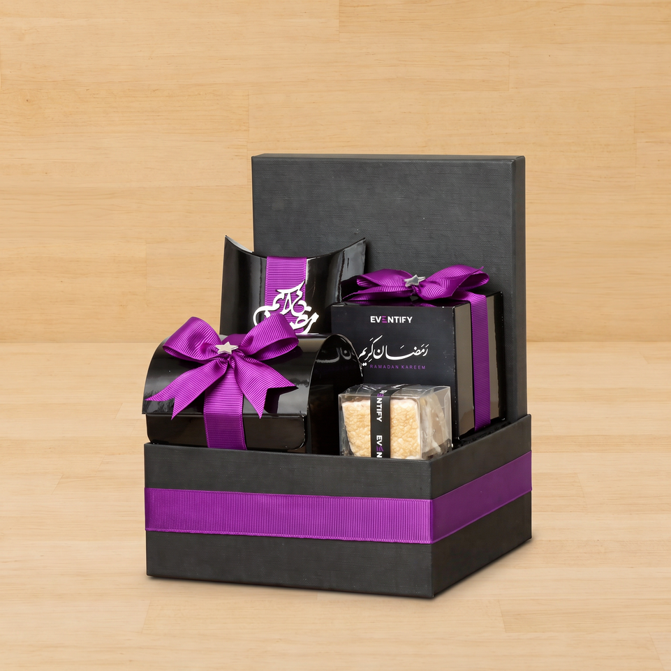 Corporate customized Ramadan designed chocolate & sweets medium hamper