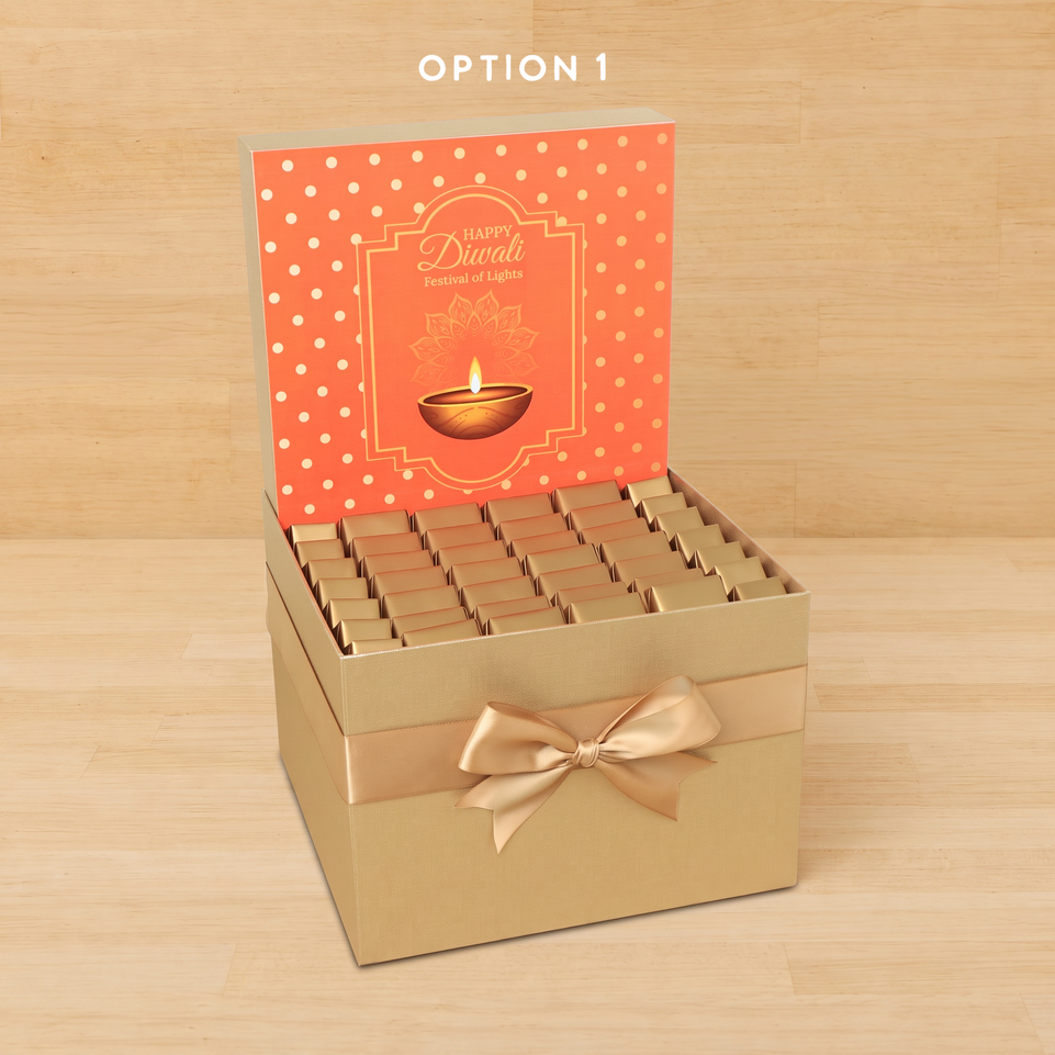 Happy Diwali festival of lights designed premium chocolate large hamper