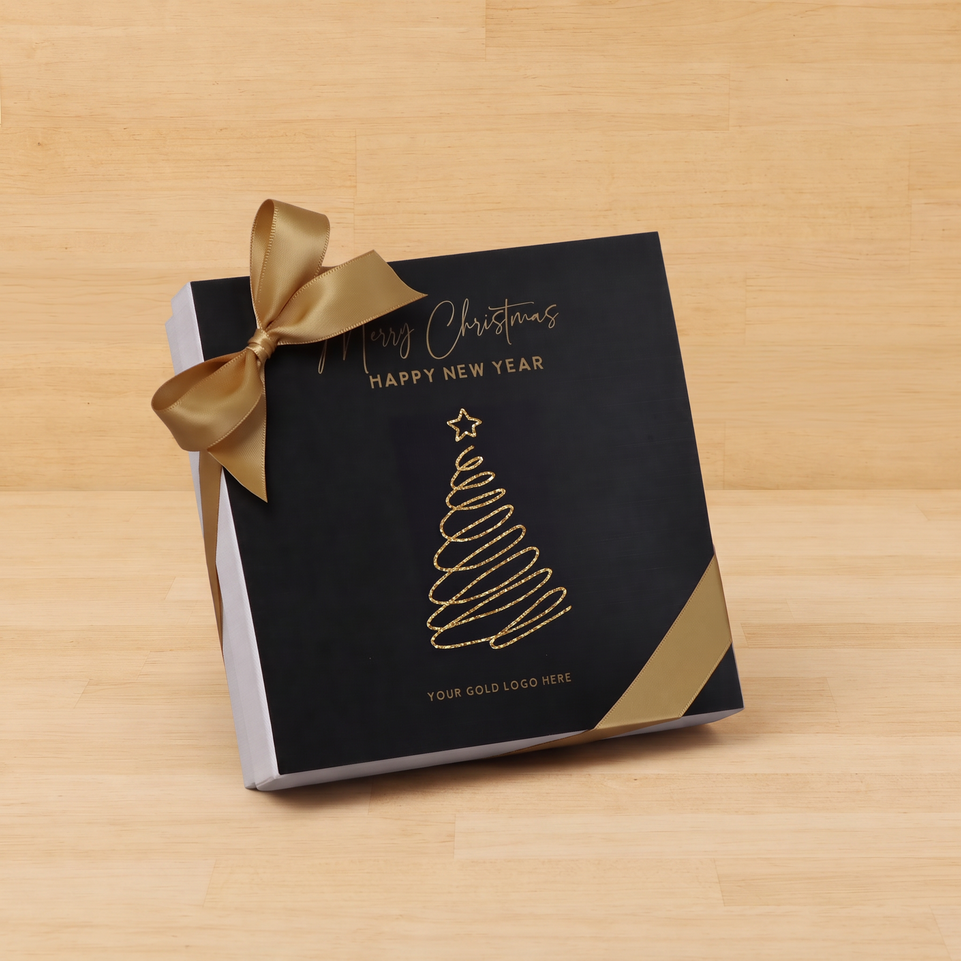 Season's greetings , Merry Christmas & happy new year designed premium chocolate 9 piece hard box