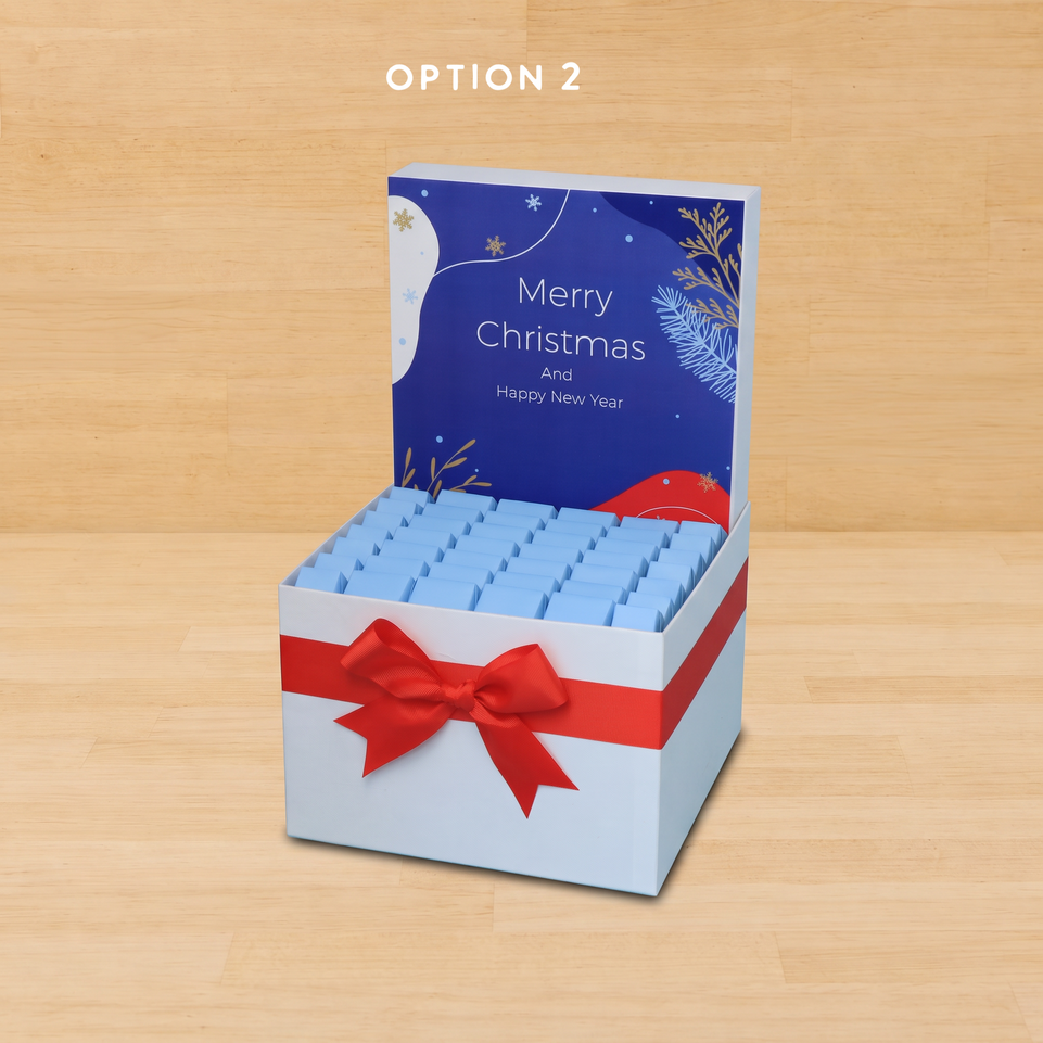 Merry christmas and happy new year designed premium chocolate large hamper