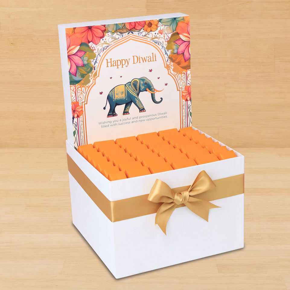 Floral elephant diwali designed premium chocolate large hamper