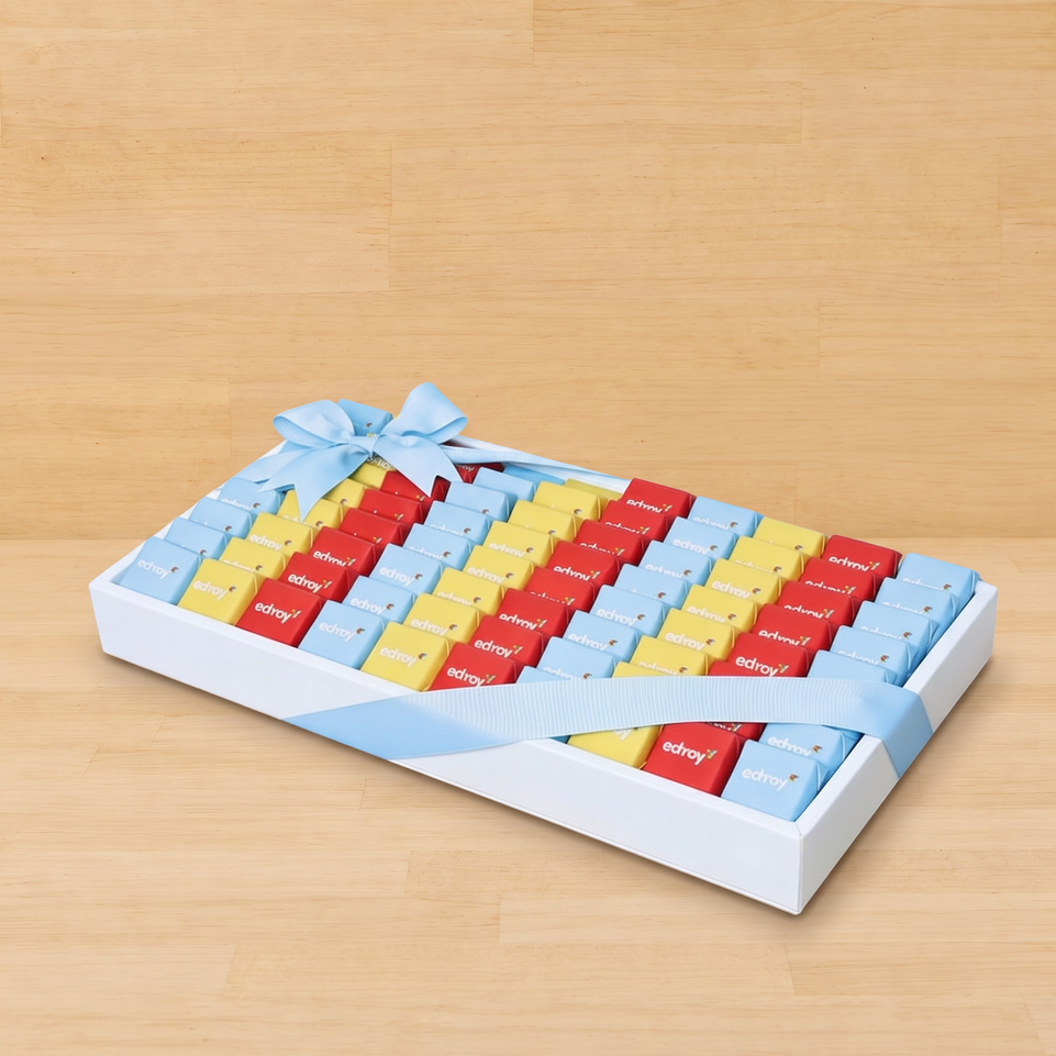 Corporate premium branded chocolate leather medium tray