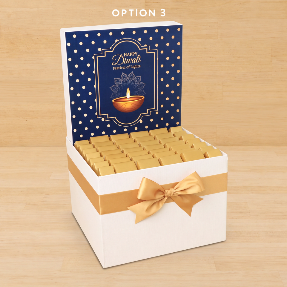 Happy Diwali festival of lights designed premium chocolate large hamper