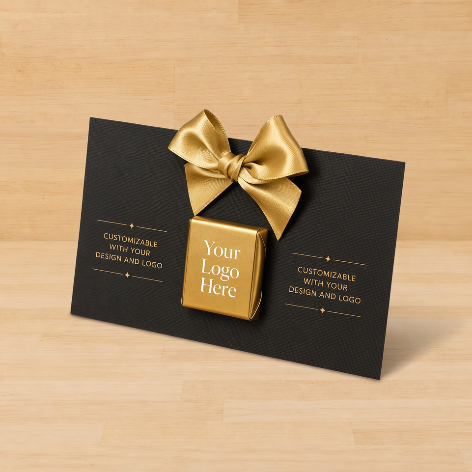 Set of 50 Corporate customized premium thin chocolate card