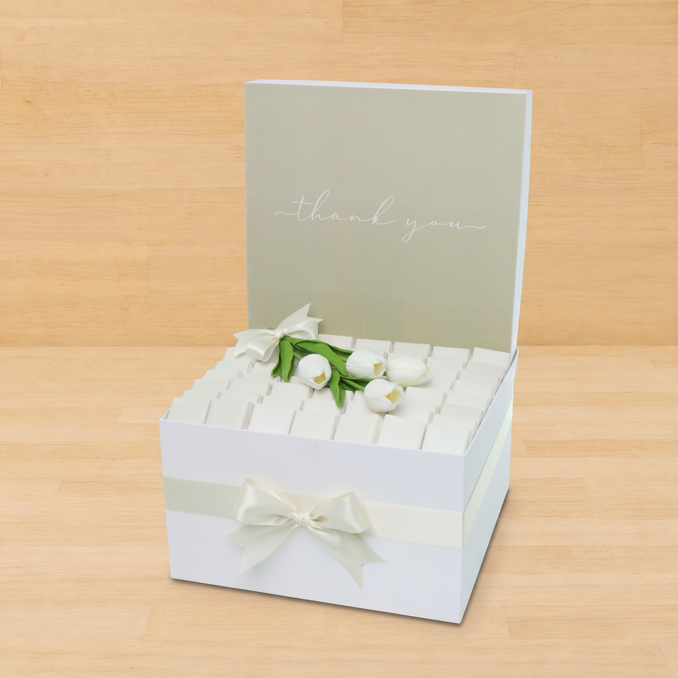 "Thank you" minimalist designed premium chocolate extra large hamper