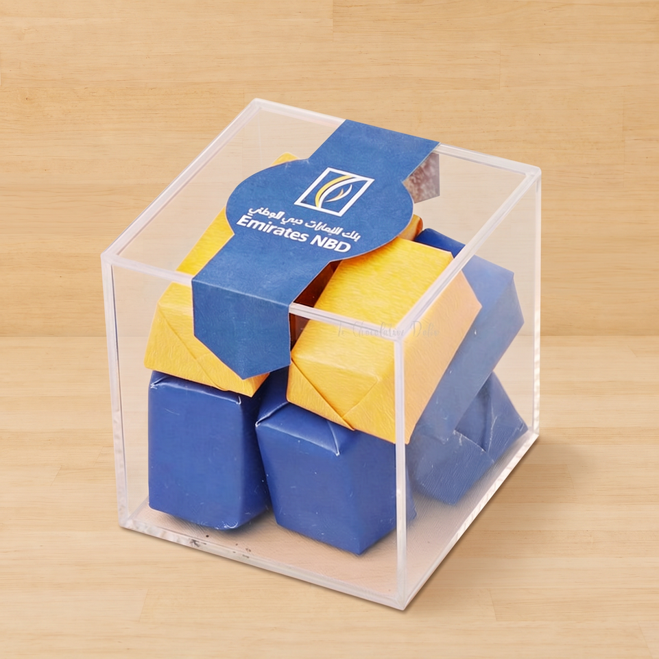 Set of 20 Corporate customized premium chocolate acrylic box