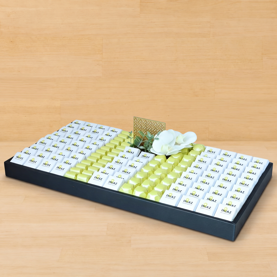 Corporate customized premium chocolate large leather tray