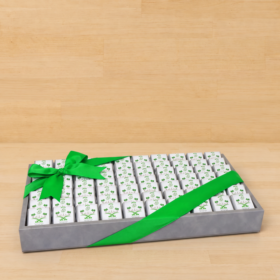 Corporate customized premium chocolate medium leather tray