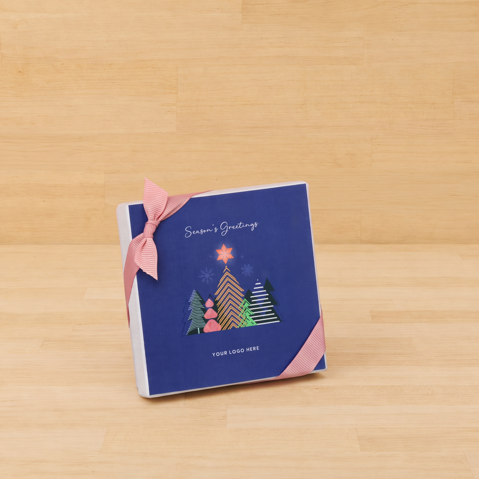 Set of 15 Customized Season's greetings designed premium chocolate 4P hard box