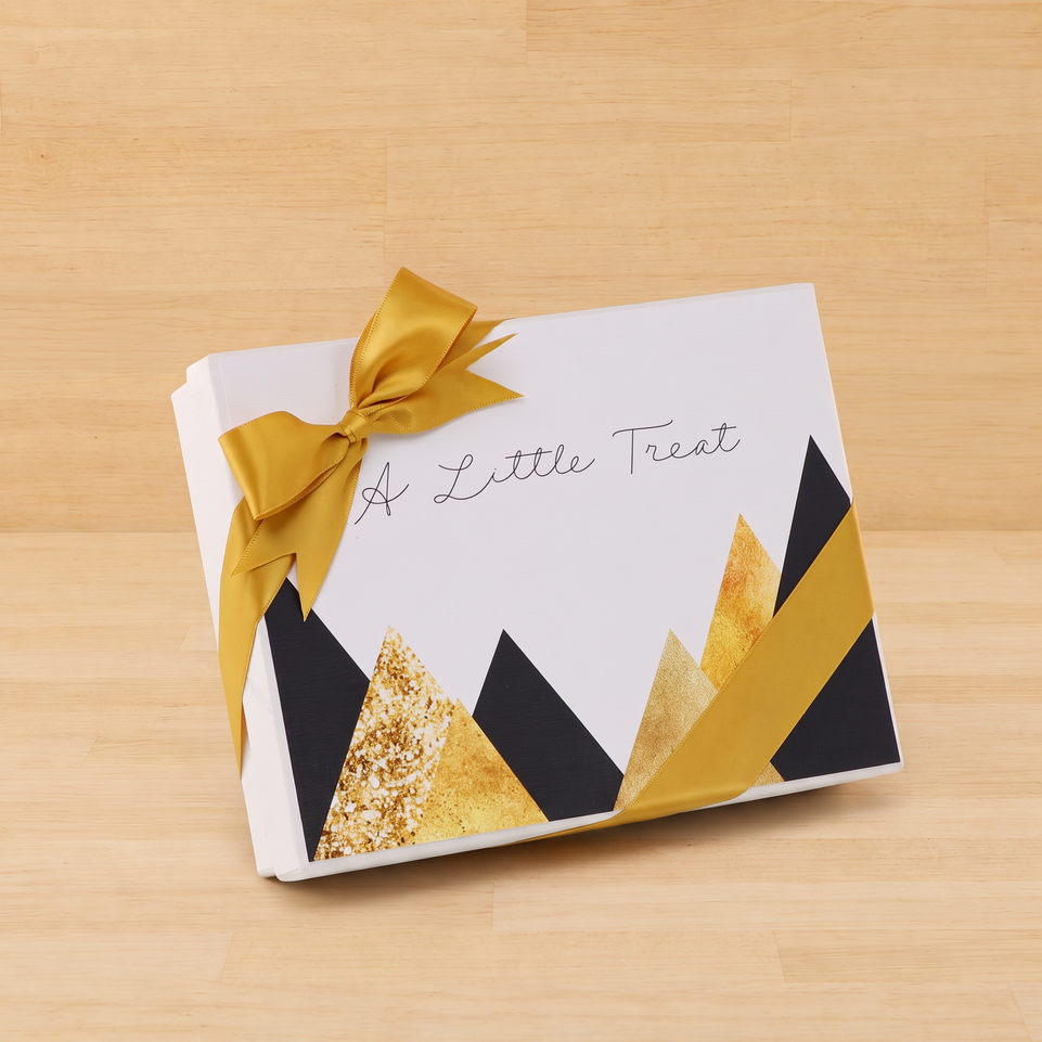 A little treat geometric designed 12 piece premium chocolate hard box