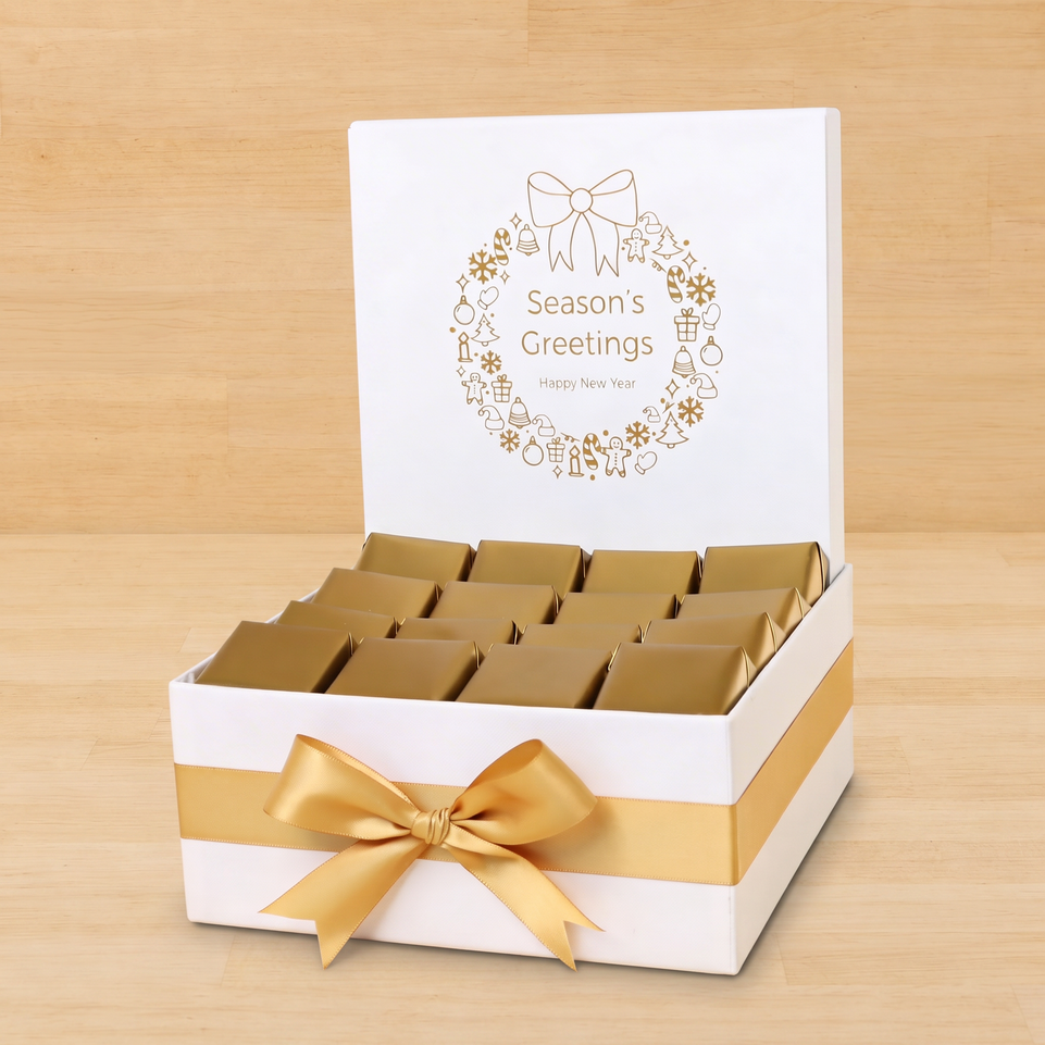 Season's greetings wreath designed premium chocolate medium hamper