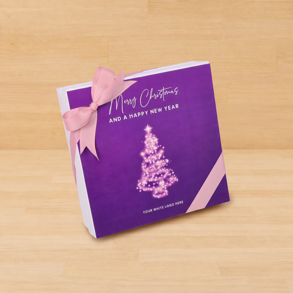 Merry Christmas & happy new year magical tree designed premium chocolate 2 layer hard box