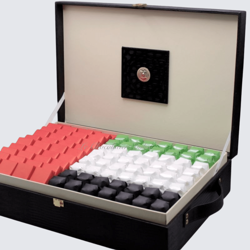 National day uae flag designed chocolate box