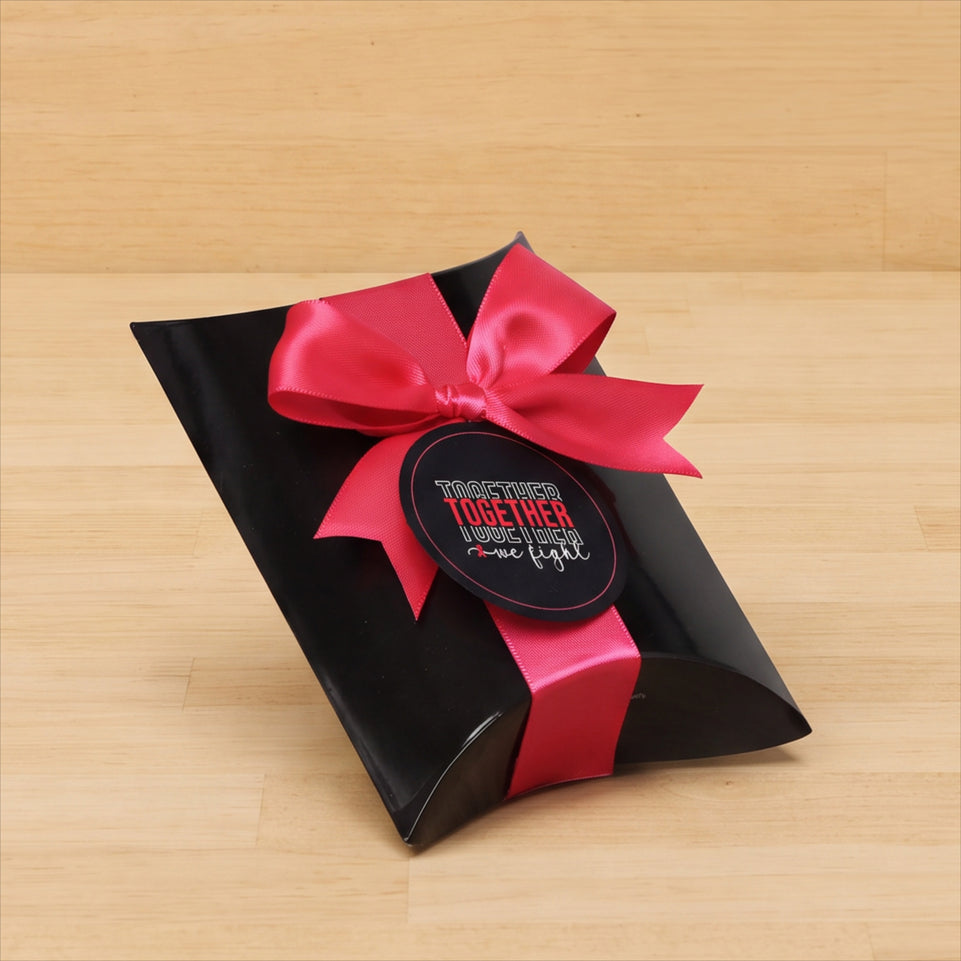 Set of 20 Together we fight designed logo tag pillow box