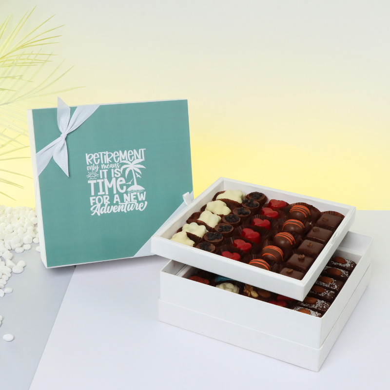 Retirement designed 2-layer premium chocolate hard box