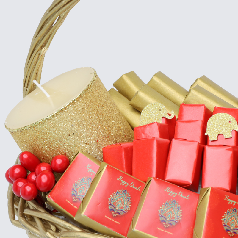 Diwali designed premium chocolate small basket
