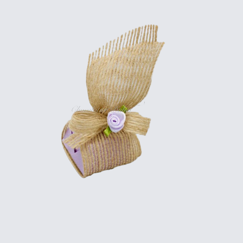 Jute ribbon decorated loose chocolate