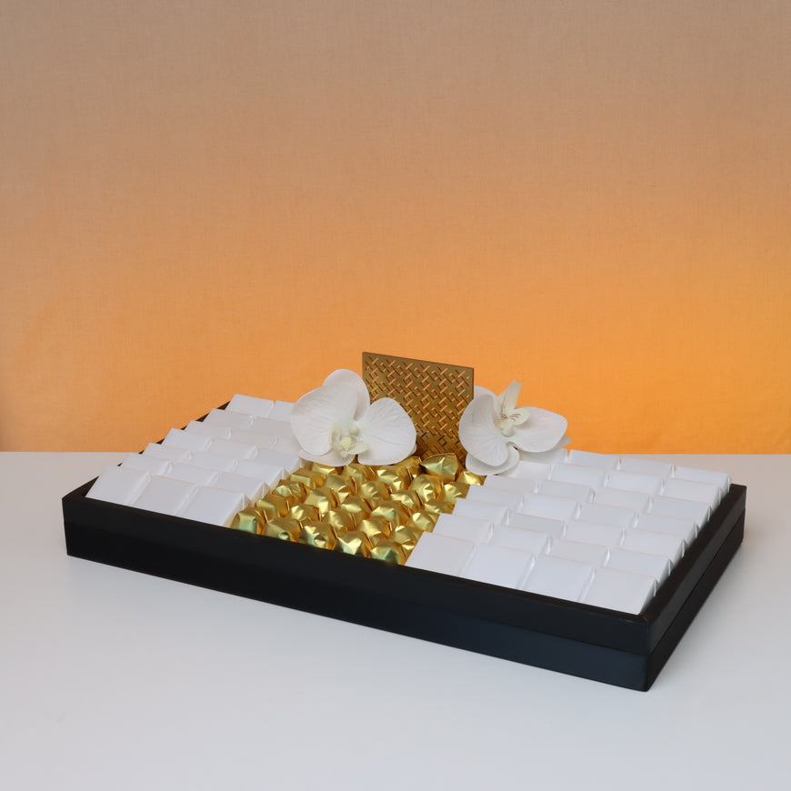 Premium designed leather gift tray