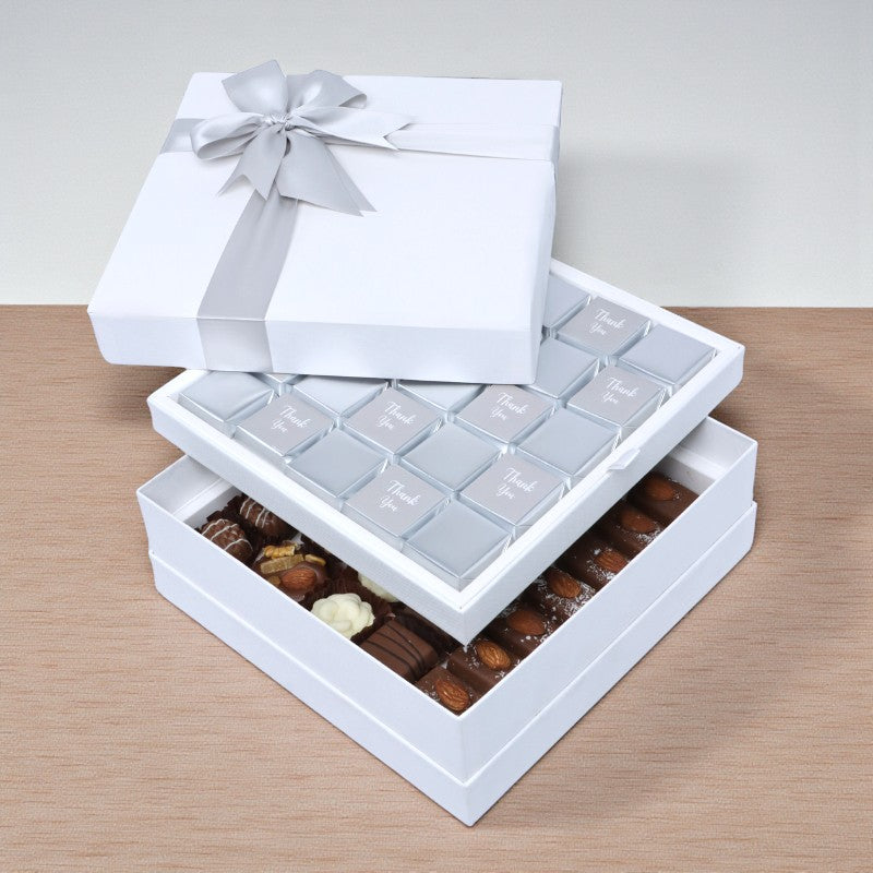 "Thank you" classic 2-layer premium chocolate hard box