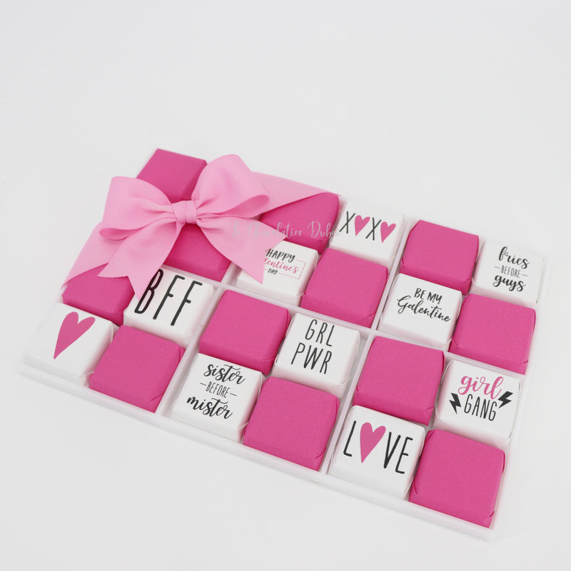Valentine chocolate acrylic tray