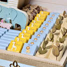 Baby noah's ark theme chocolate wood stand