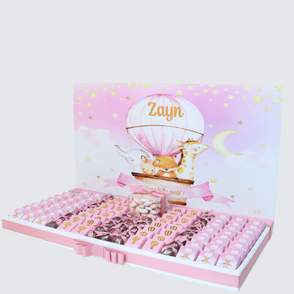 Baby girl personalized acrylic backdr...