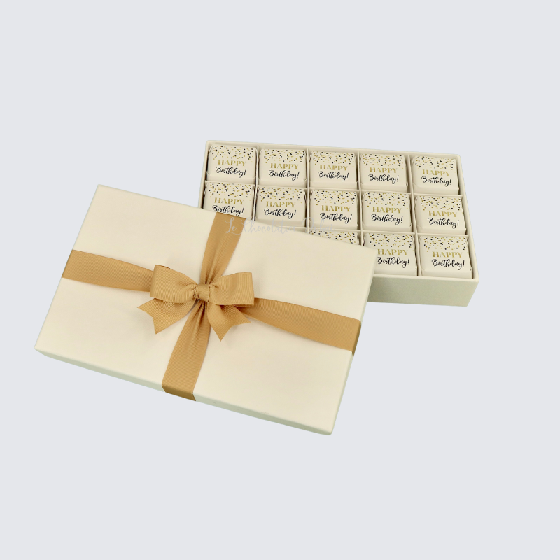 Luxury happy birthday sparkle design chocolate hard box