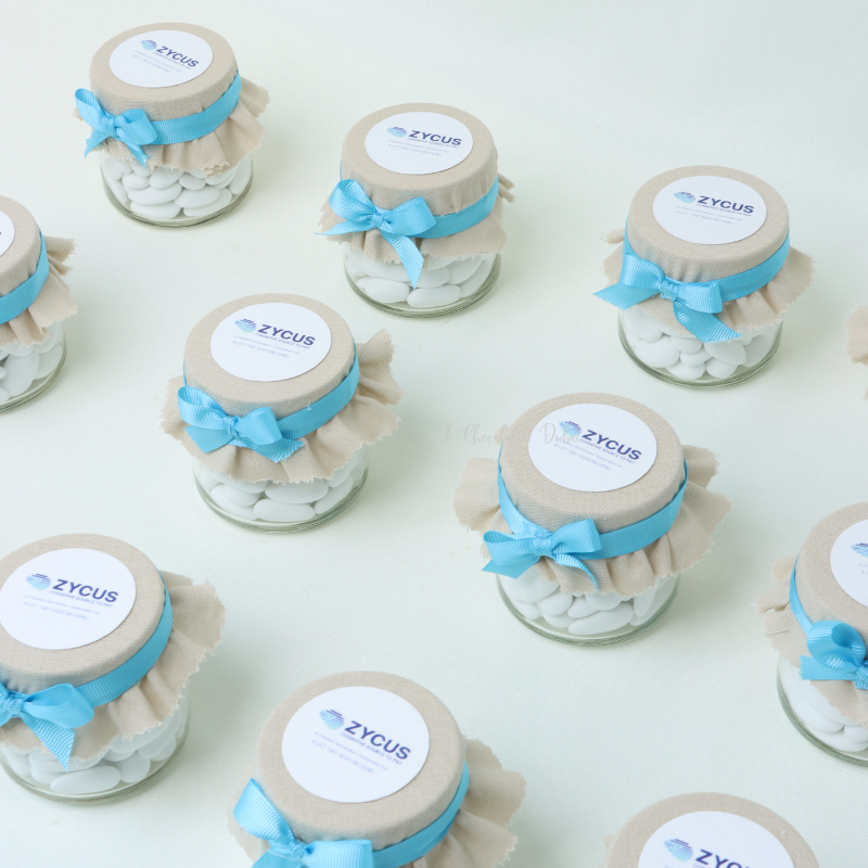 CORPORATE CUSTOMIZED ALMOND DRAGEES JAR