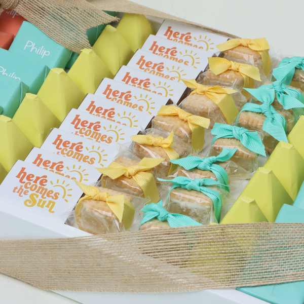 Sunshine theme personalized chocolate medium leather tray