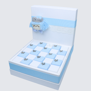 Baby boy cradle design decorated choc...