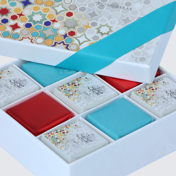 Eid designed chocolate 9- piece hard box